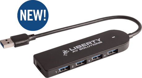 Liberty AV Powered USB 4 Port USB 3.0 Hub - DL-4USB-HUBP - Creation Networks