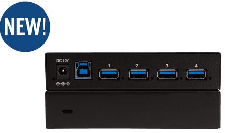 Liberty AV TeamUp+ Series 4 Port Powered USB 3.0 Commercial Hub - DL-4USB-PHUB - Creation Networks