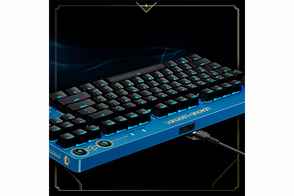 Logitech - G PRO TKL Wired Mechanical GX Brown Tactile Switch Gaming Keyboard with RGB Backlighting - League of Legends, Blue - Creation Networks