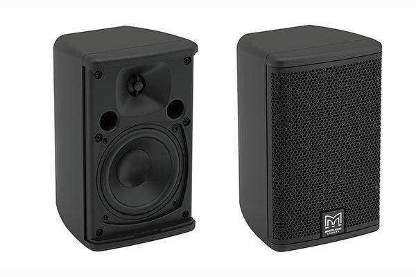 Martin Audio Adorn Series 4" Passive Two-way On-wall Loudspeaker with 70/100V Transformer (Black, Pair) - A40TB Speakers Martin Audio
