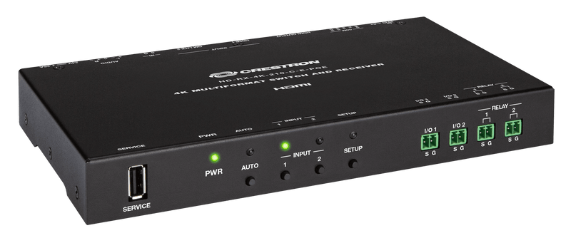 Crestron HD-RX-4K-210-C-E-POE  DMPS Lite™ 4K Multiformat 2x1 AV Switch and Receiver with PoE+