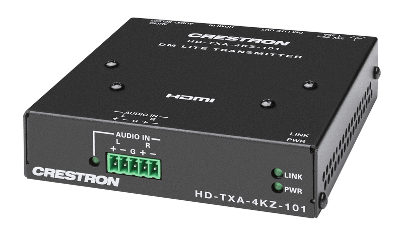 Crestron HD-TXA-4KZ-101  DM Lite 4K60 4:4:4 Transmitter for HDMI and Analog Audio Signal Extension over CATx Cable (Discontinued)