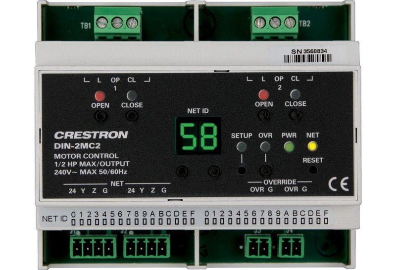 Crestron DIN Rail Motor Control, 2 feeds, 2 channels - DIN-2MC2 - Creation Networks