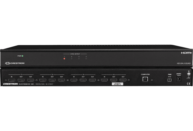 Crestron HD-DA-2-QUAD  Quad 1-to-2 HDMI® Distribution Amplifier - Creation Networks