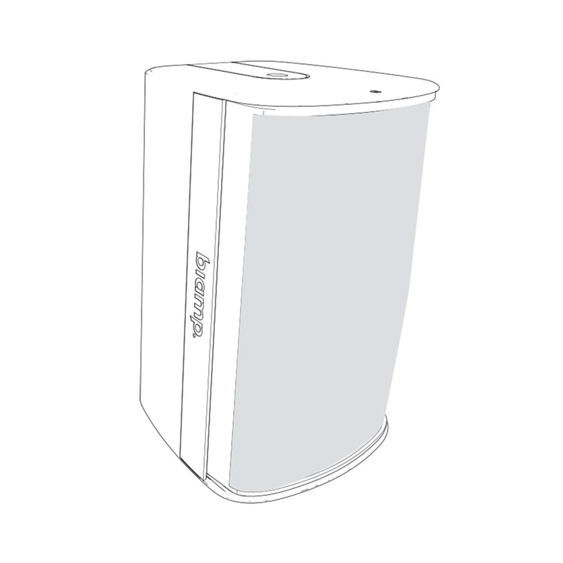Biamp Desono EX-S8-UB 8” Coaxial Surface Mount Indoor/Outdoor Loudspeaker w/ HF compression driver. 8 Ohm or 70V/100V operation, included indexing u-bracket and weather cover (Black) - 911.1816.900