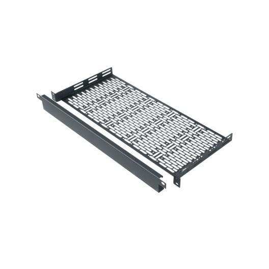 Middle Atlantic 1 RU UFA Rackshelf, 8 Inches Deep with 1 RU Faceplate ...