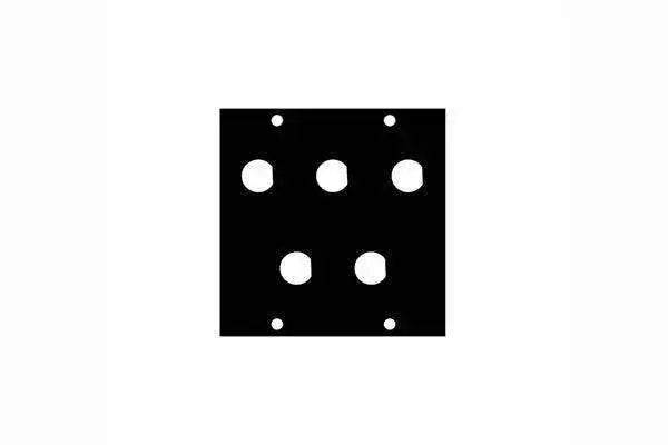 Middle Atlantic BNC Punchout Panel with (5) Holes - 1/2BNC5 - Creation Networks