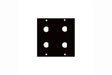Middle Atlantic Four 3/8" BNC Shell Punchout Panel - 3/8BNC4 - Creation Networks