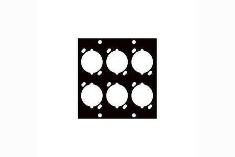 Middle Atlantic UNIV6 FEMALE XLR(6)PORT UCP PNL Racks Middle Atlantic