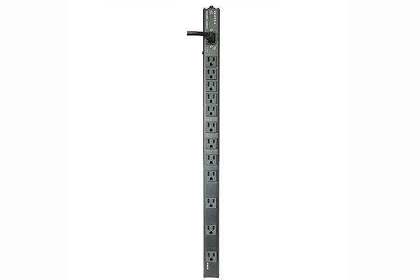 Panamax 12 outlet power strip designed to be mounted to a vertical section of an equipment rack - VT-EXT12 - Creation Networks