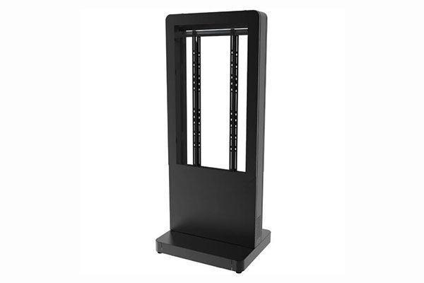 Peerless-AV 55" Curve Totem/Portrait Back-to-Back Kiosk With Wheeled Base - KIPC2555B-3-WHL - Creation Networks