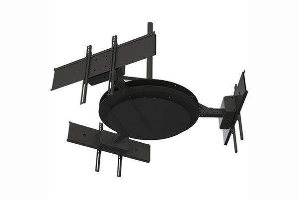 Peerless-AV DST980-3 Tri Mount Holds three displays to form a triangle, with telescoping ar (Black) - Creation Networks