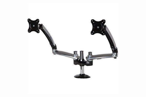 Peerless-AV Dual Desktop Mount For up to 29" Monitors w/Grommet Base - LCT620AD-G - Creation Networks