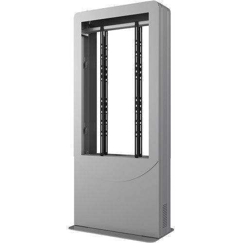Peerless-AV Floorstanding Back-to-Back Portrait Kiosk for Two 65" Displays up to 1.81" Deep (Silver) - KIPC2565BS TV & Monitor Mounts Peerless-AV