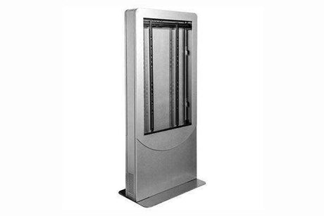 Peerless-AV Floorstanding Portrait Curved Kiosk for 55" display(silver) - KIPC2555-S - Creation Networks