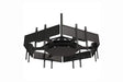 Peerless-AV Hex Mount - Holds six displays to form a circle, with telescoping arms - DST942-6 - Creation Networks