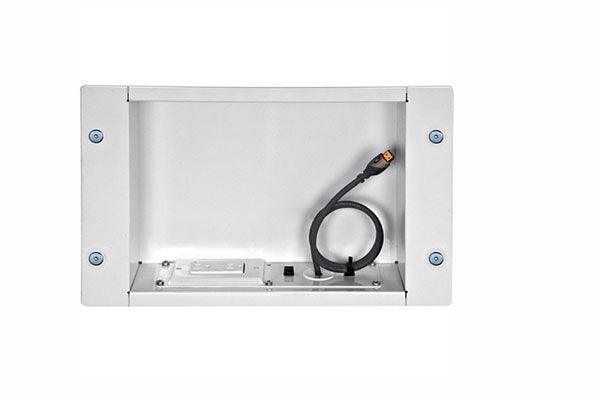 Peerless-AV In-Wall Metal Box Large w/1 Knock Out & Power Outlet for A/V Access- BLK - IBA2AC - Creation Networks