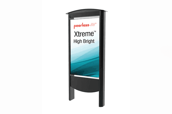 Peerless-AV KOP2555-XHB Outdoor Smart City Kiosks with 55" XtremeTM High Bright Outdoor Display (Black) - Creation Networks