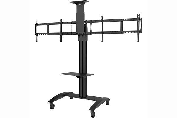 Peerless-AV Video Conference Cart w/Metal Shelf for Two 40" to 55" Displays - SR555M - Creation Networks