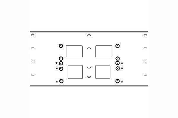 Peerless-AV WSP716 Triple Metal stud wall plate For PLA Series, 16" stud centers - Creation Networks