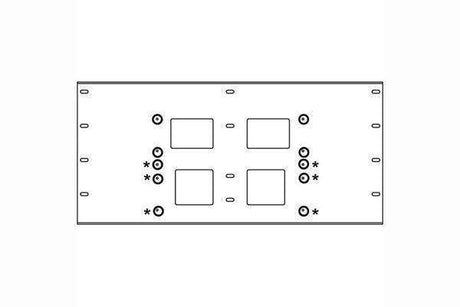 Peerless-AV WSP716 Triple Metal stud wall plate For PLA Series, 16" stud centers - Creation Networks