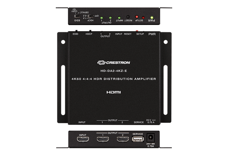 Crestron HD-DA2-4KZ-E  1:2 HDMI® Distribution Amplifier w-4K60 4:4:4 &amp; HDR Support - Creation Networks