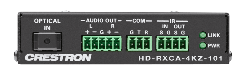 Crestron HD-RXCA-4KZ-101  DM Lite® 4K60 4:4:4 Receiver for HDMI®, RS-232, IR, and Analog Audio Signal Extension over CATx Cable