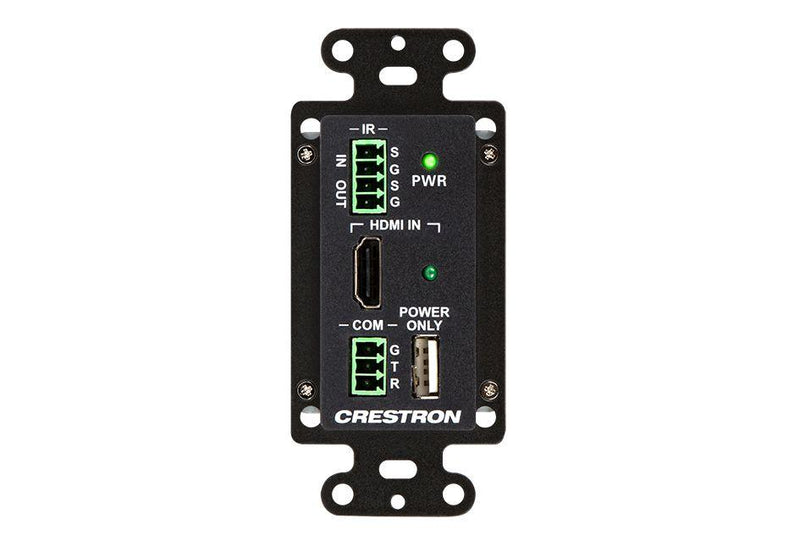 Crestron HD-TXC-4KZ-101-1G-B DM Lite® 4K60 4:4:4 Transmitter for HDMI®, RS‑232, and IR Signal Extension over CATx Cable, Wall Plate, Black - Creation Networks