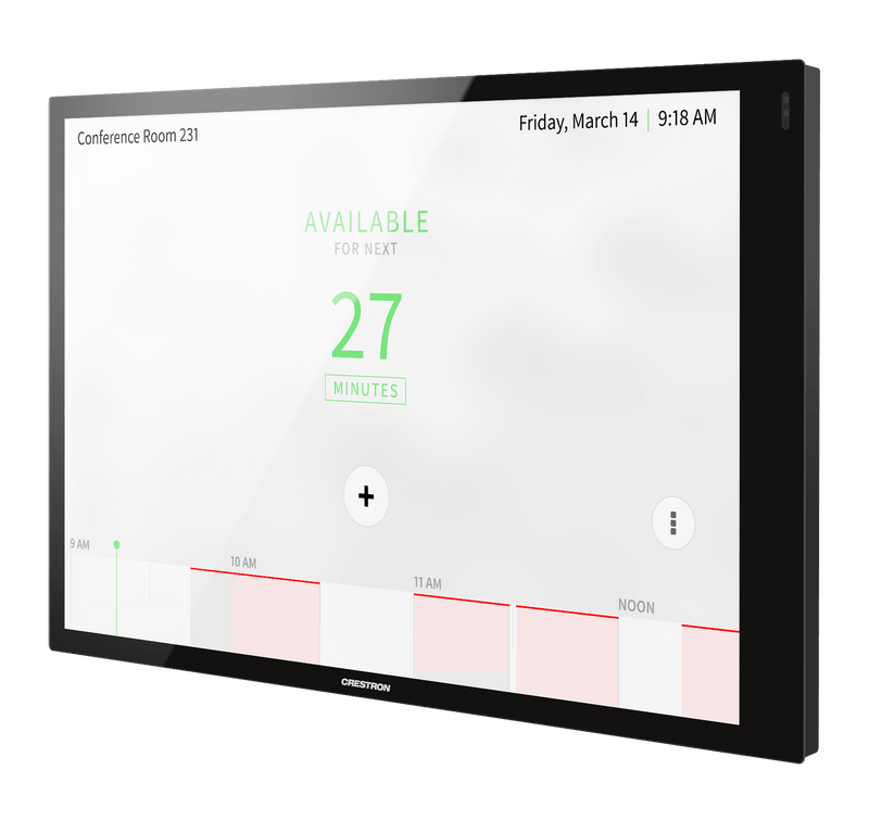 Crestron TSS-1070-B-S  10.1 in. Room Scheduling Touch Screen, Black Smooth - Creation Networks