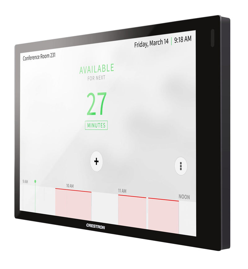 Crestron TSS-770-B-S-LB KIT 7 in. Room Scheduling Touch Screen, Black Smooth, includes one TSW-770-LB-B-S light bar - Creation Networks