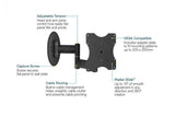 Premier Mounts AM50-B Swingout Arm for Displays up to 50 lb (Black) - Creation Networks