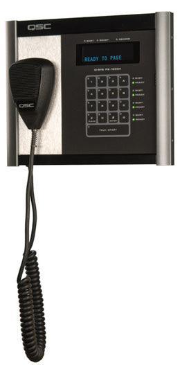 QSC Q-SYS 16-Button Command Code (A-P) Wall Mounted Page Station; Handheld (H) Microphone - PS-1650H - Creation Networks