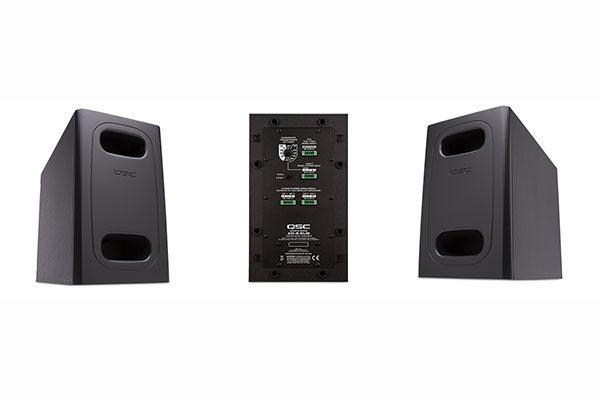 QSC 6.5"DualVoiceCoil Surface Subwoofer/HiPass Out-70/100V-Bypass/Lo-Z Mono/Stereo/Surface Instal(Black) - AD-S.SUB-BK - Creation Networks