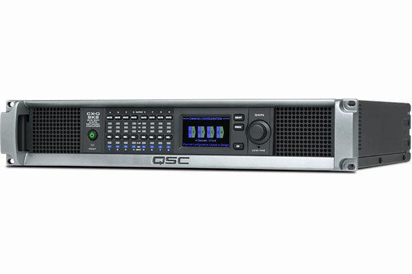 QSC 8-Channel 1000W/CH Q-SYS Network Amplifier, Lo-Z, 70V, 100V direct drive, FlexAmp™, with Mic/line Inputs, 100-240V.- CX-Q 8K8 - Creation Networks