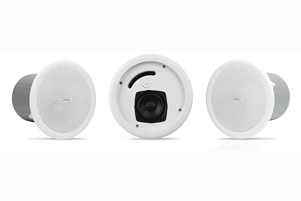 QSC AC-C6T AcousticCoverage Series 6" 2-Way 30W Ceiling Loudspeaker (Pair, White) - Creation Networks