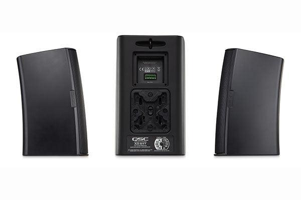 QSC AcousticDesign Series 4.5" 2-Way 50W Surface-Mount Loudspeaker (Pair, Black) - AD-S4T-BK - Creation Networks