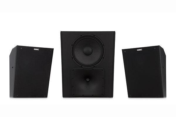 QSC Cinema surround loudspeaker, High Output 10" 2-way, 90°H x 90°V, HF Horn, 95.5 dB sensitivity. Priced individually, sold only in pairs. - SR-1030 - Creation Networks