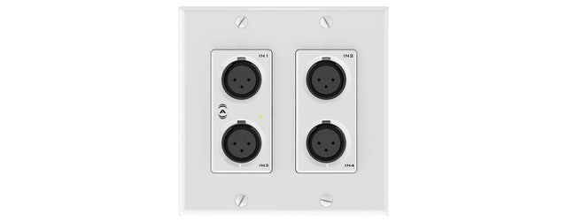 QSC Dante network audio wall plate 4x2 mic/line I/O (Attero Tech) - unDX4I - Creation Networks