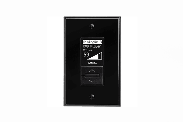 QSC MP-MFC Decora-Style Wall Controller for MP-M Series Mixers (Black) - MP-MFC-BK - Creation Networks