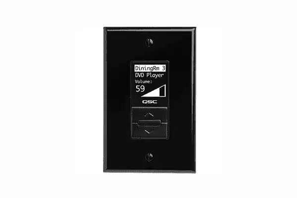 QSC MP-MFC Decora-Style Wall Controller for MP-M Series Mixers, Black Intercoms QSC