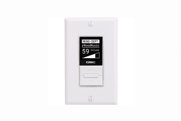 QSC MP-MFC Decora-Style Wall Controller for MP-M Series Mixers (White) - MP-MFC-WH - Creation Networks