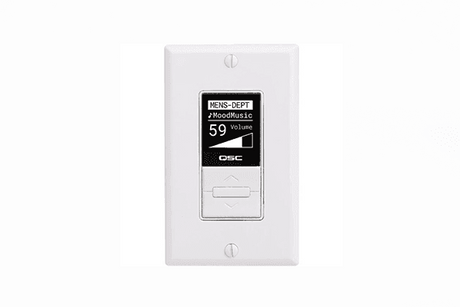 QSC MP-MFC Decora-Style Wall Controller for MP-M Series Mixers, White - MP-MFC-WH (Discontinued) - Creation Networks
