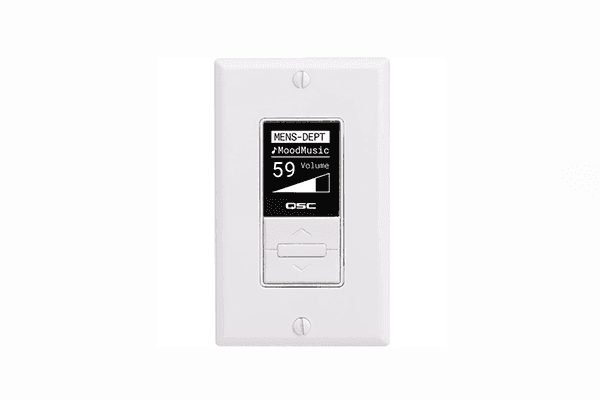 QSC MP-MFC Decora-Style Wall Controller for MP-M Series Mixers, White - MP-MFC-WH (Discontinued) - Creation Networks
