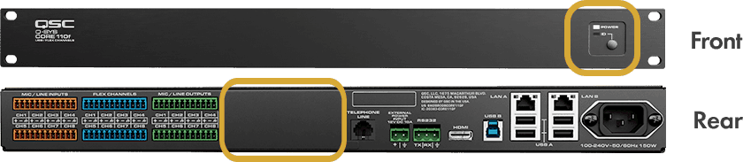 QSC Unified Core Processor - Core 110f V2 Q-SYS network + analog I/O processor (v2) - Creation Networks