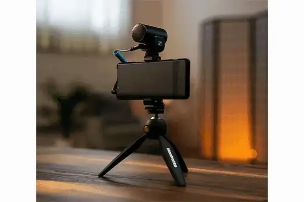Sennheiser 509256 MKE 200 Mobile Kit Ultracompact Camera-Mount Directional Microphone with Smartphone Recording Bundle Microphones Sennheiser