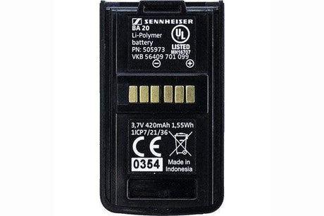 Sennheiser BA 20 Rechargeable battery pack for AVX EKP compact receiver - 505973 - Creation Networks