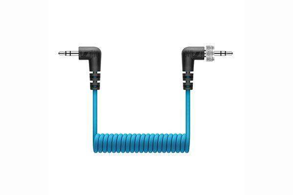 Sennheiser CL 35 TRS 3.5mm (1/8") TRS to 3.5mm (1/8") TRS coiled cable with locking connector for use with DSLR and mirrorless cameras - 508648 - Creation Networks