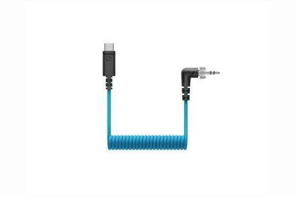 Sennheiser CL 35 USB-C Locking 3.5mm TRS to USB-C coiled cable. Designed for MKE 200, MKE 400 and XS Wireless Digital Portable receiver (RX 35) for use with mobile devices - 509262 - Creation Networks