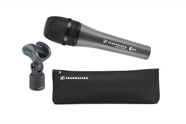 Sennheiser e 845 Handheld microphone (supercardioid, dynamic) with and 3-pin XLR-M. Includes (1) MZQ 800 clip and (1) carrying pouch (11.6 oz) - Creation Networks