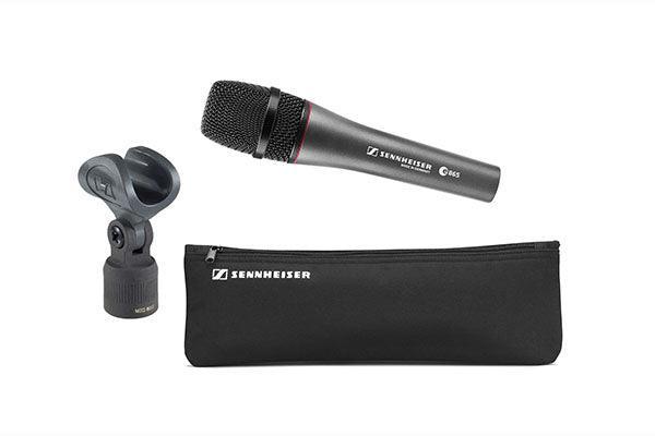 Sennheiser e 865 Handheld microphone (supercardioid, condenser) with and 3-pin XLR-M. Includes (1) MZQ 800 clip and (1) carrying pouch (11.6 oz) - Creation Networks
